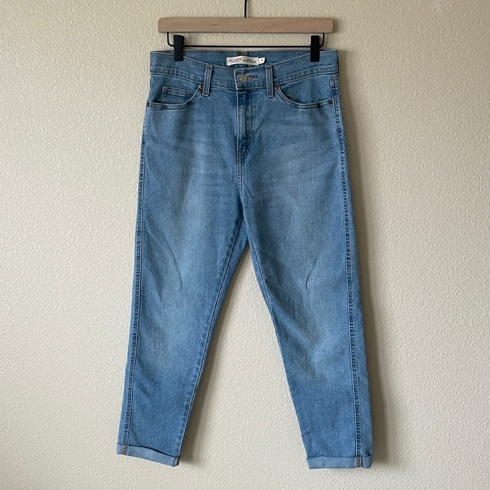 Levi’s Signature Mid-Rise Boyfriend Cuffed Jean 6 W28 Lapis Medium Wash Heritage
